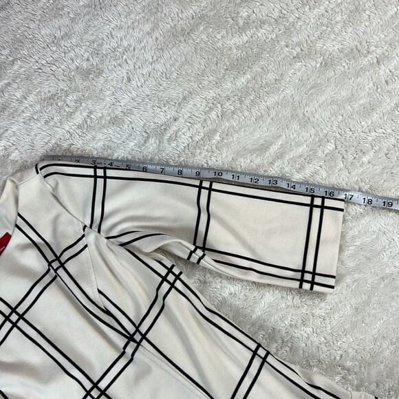 RED Saks Fifth Avenue drop waist windowpane check dress, size 6 - Picture 6 of 12